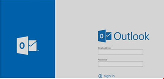 冒充 Outlook 登录页面的网络钓鱼网站的屏幕截图。来源：检查点