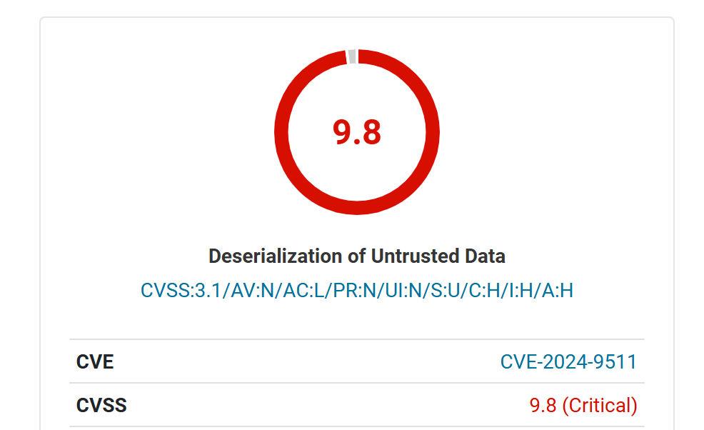 CVE-2024-9511 (CVSS 9.8)： FluentSMTP 插件中的关键漏洞使 30 多万个 WordPress 网站面临被接管的风险