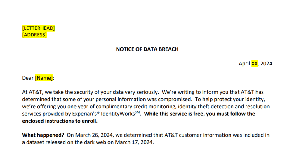 AT&T 数据泄露