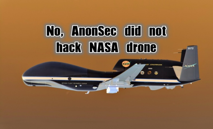 NASA否认黑客组织AnonSec曾攻击全球鹰无人机